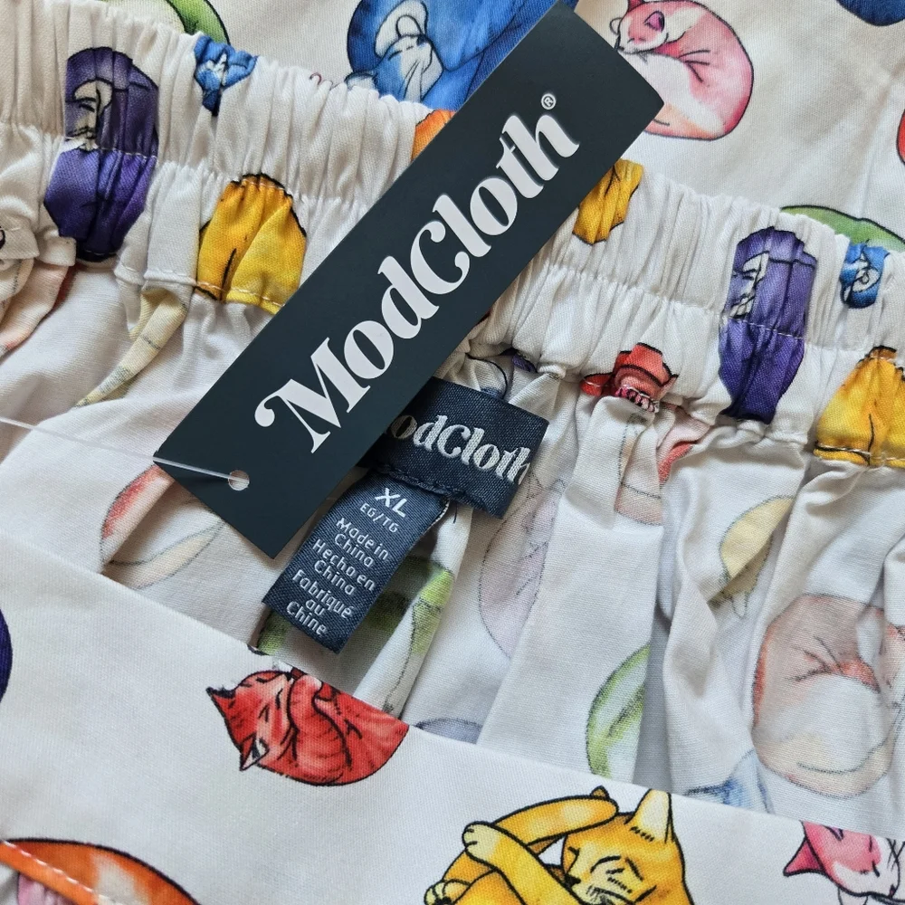 NWT Modcloth More Than Charming Cat Skirt Size XL - Picture 2 of 13